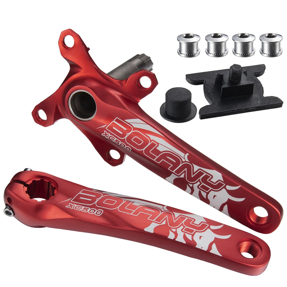 BOLANY Bike Crankset Mountain  104BCD 170mm  MTB with Bottom Bracket Hollow out Bicycle Crank Chainwheel Accessories