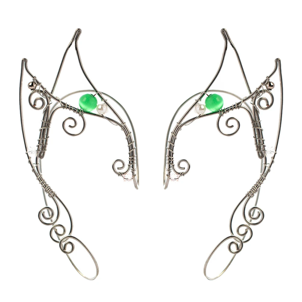 

1 Pair Elf Ear Cuffs Non Piercing Fairy Earrings Vintage Costume Accessories for Women Party Christmas Halloween