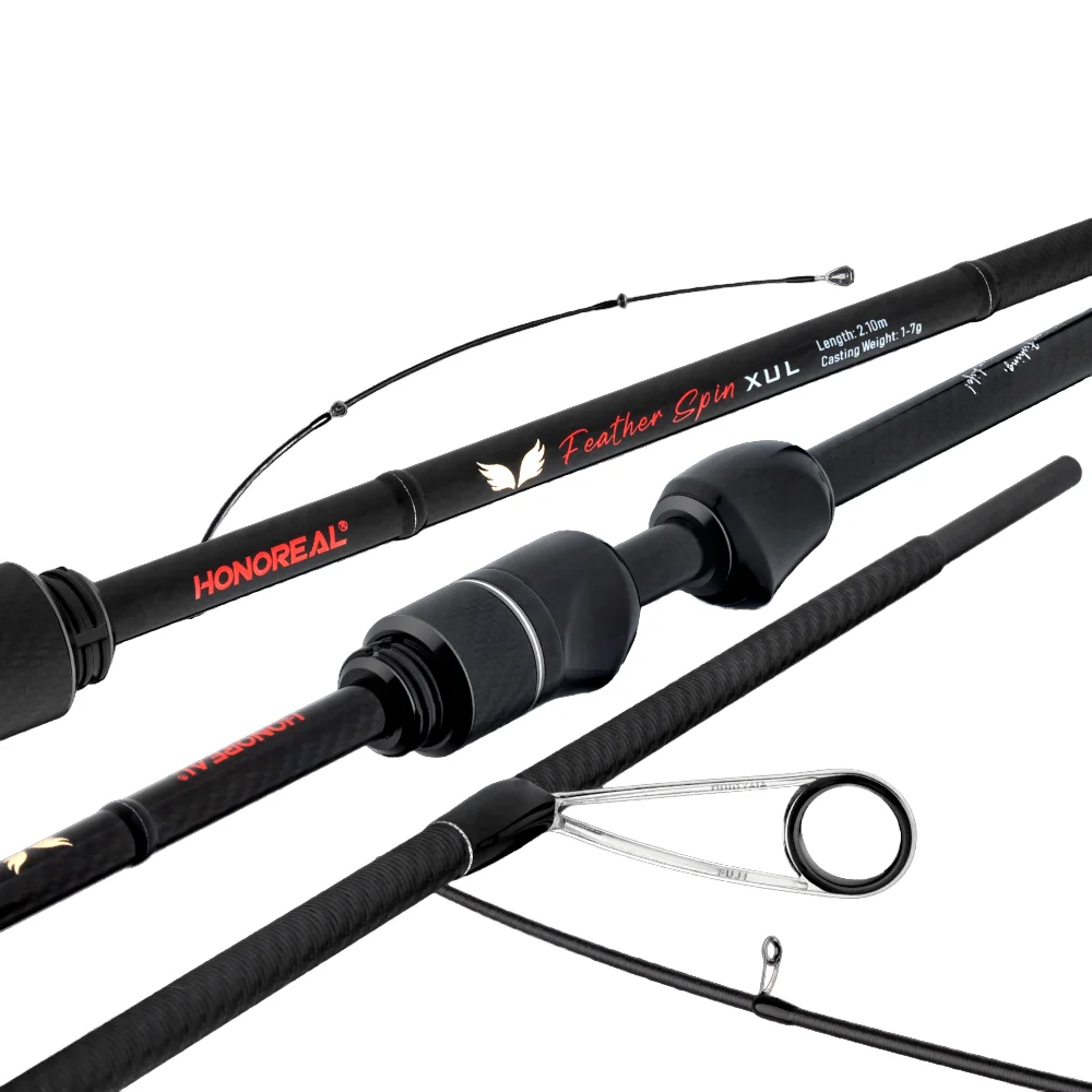 

Custom Extreme Light 2.06m Spinning Fishing Rod 3-15g Toray Carbon With FUJI Guides 40T For Bass Trout Saltwater Fish