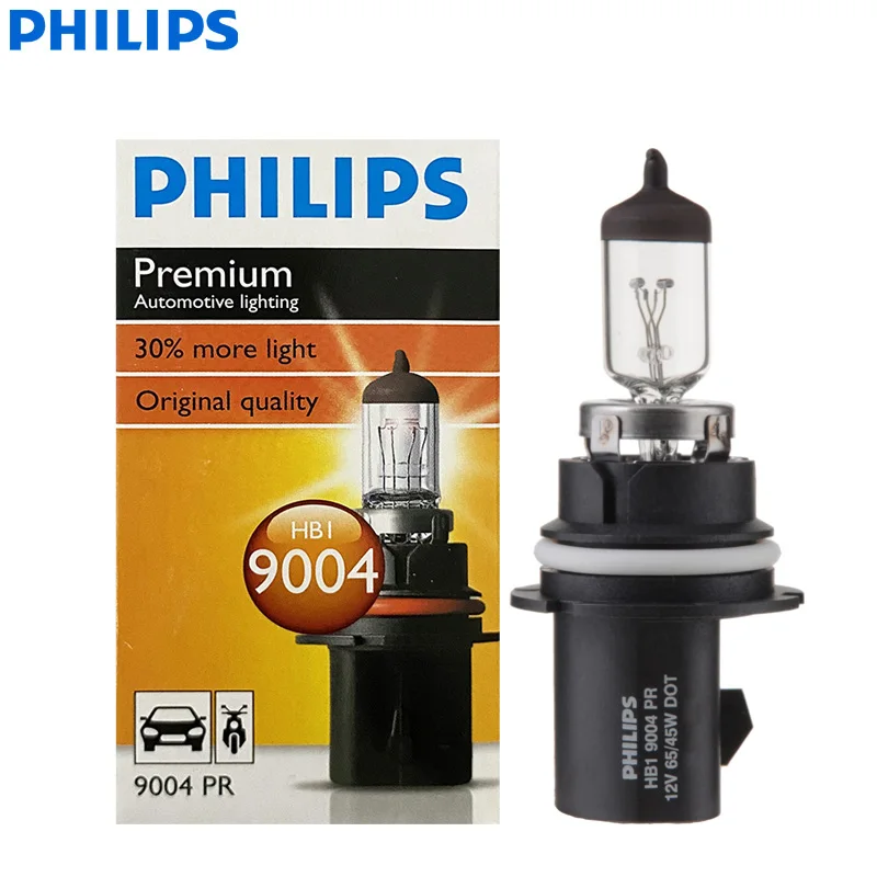 فيليبس 9004 HB1 P29t 12 فولت 65/45 واط قسط سيارة الهالوجين المصباح الأصلي حقيقية عالية منخفضة شعاع 3200 كيلو الضوء الأبيض الدافئ 9004PRC1
