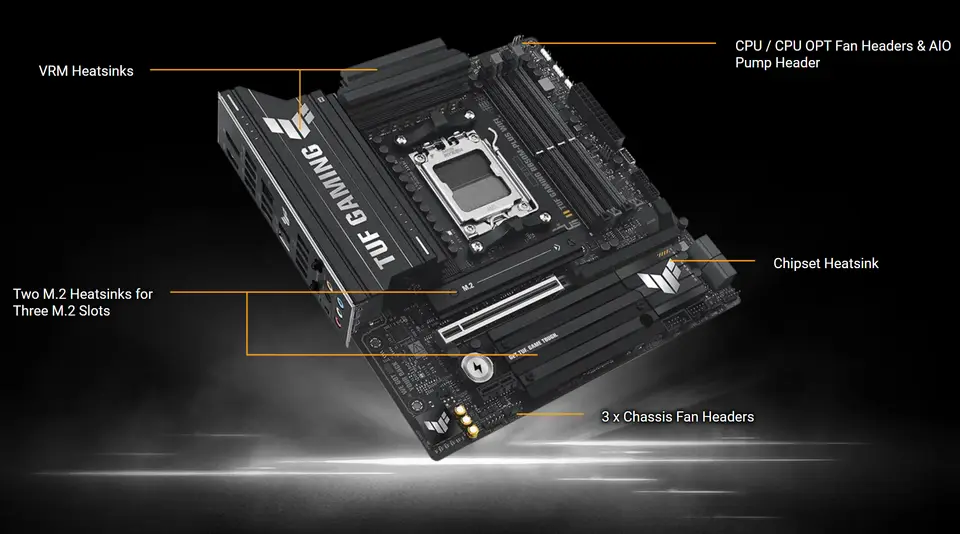 ASUS TUF GAMING B850M-PLUS WIFI Motherboard Socket AM5 CPU DDR5 8000+MT/s(OC) Memory Chipset B850 mATX Mainboard - 3