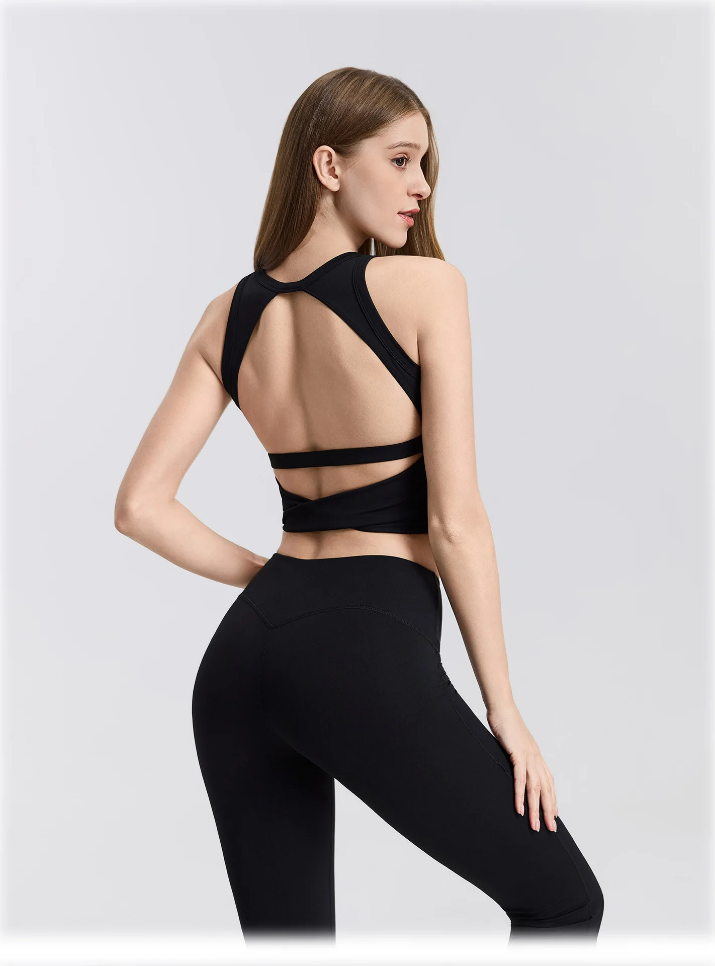 Sports Gathering Sexy Back Knot Hollow Sports Bra Women's Quick Drying Slimming Sports Bra 2026 Spring/summer