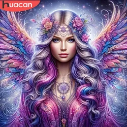 HUACAN 5D Diamond Painting Woman New Arrivals Portrait Mosaic Complete Kit Fairy Full Square Round Personalized Gift