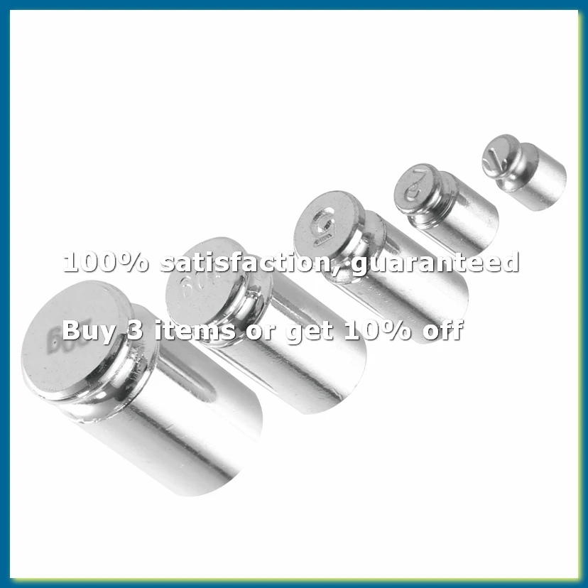 Weight 1g 2g 5g 10g 20g Chrome Plating Calibration Scale Weight Set for Digital Scale Balance Silvery white-DTD2