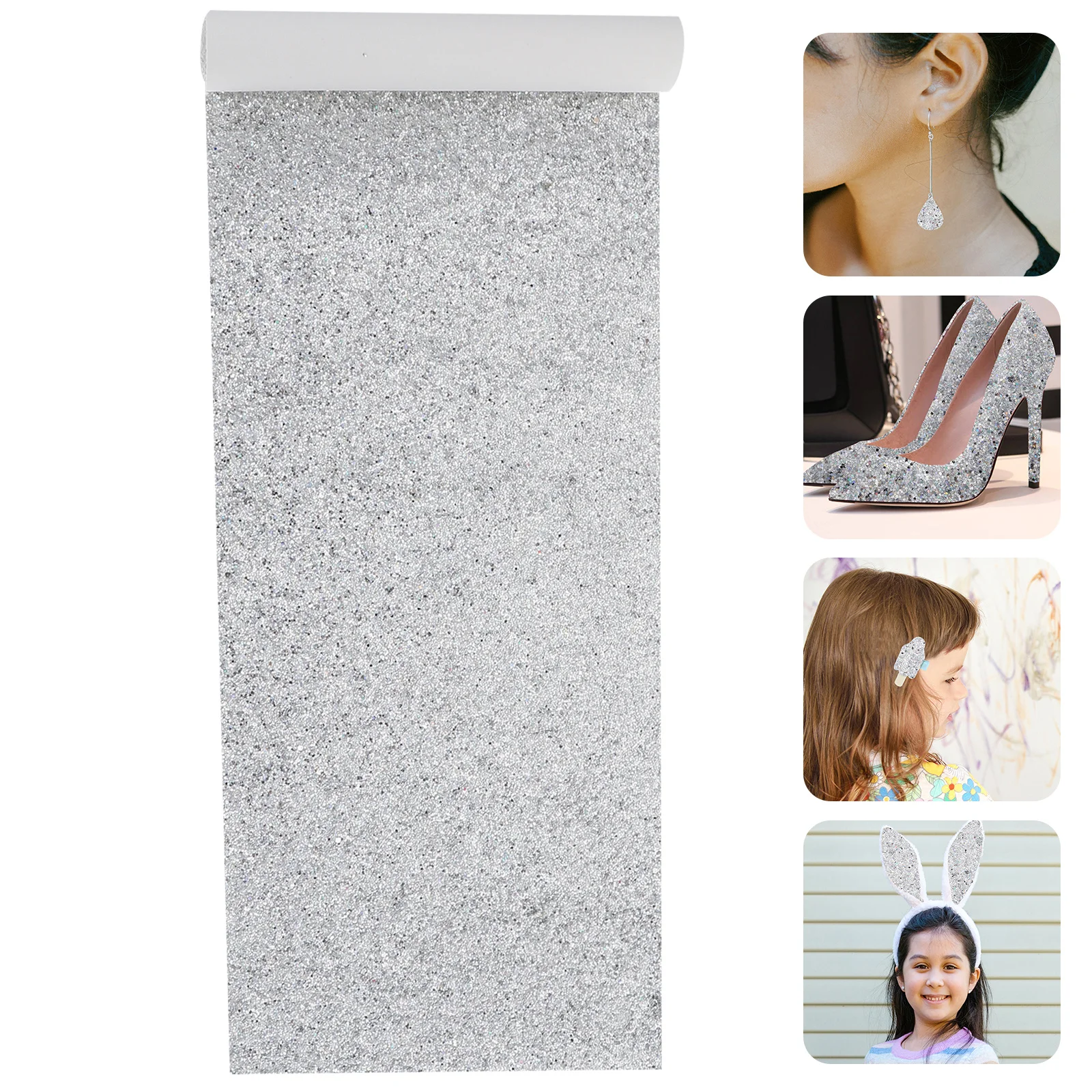 

Glitter Pu Sheet 20X30Cm Sparkling Sequins Craft Material For Diy Earrings Jewelry Making Faux Rolls