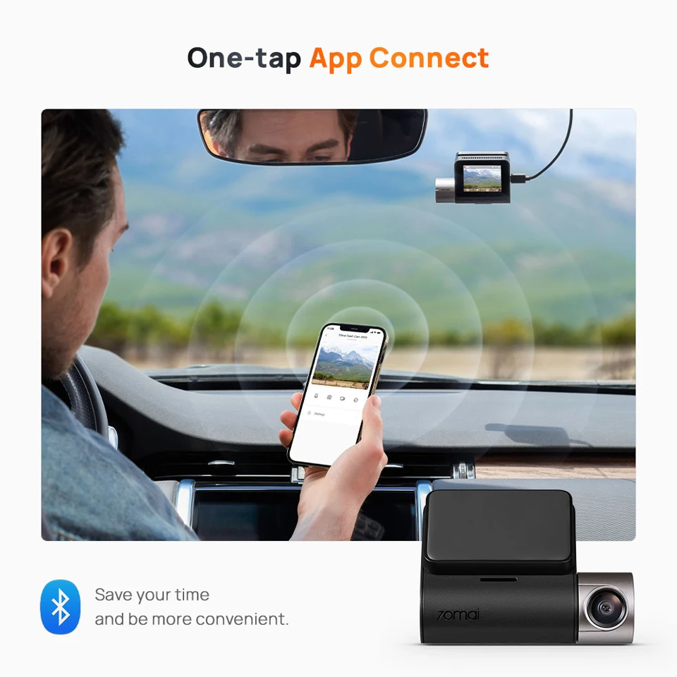 70mai A510 Dash Cam Frontale 1944P HDR - GPS, ADAS, Supporto 4G E Parcheggio 24h (Solo Fotocamera Anteriore)
