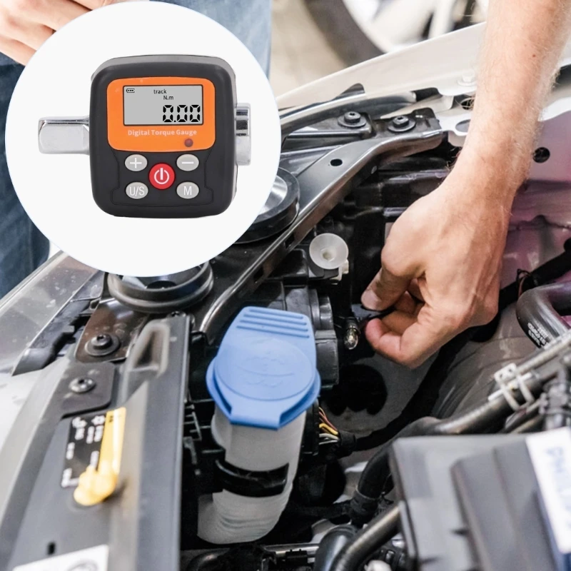 Advanced Torque Meter Converters with LCD Screen Accurate Digital Torque Adapter Metal for Long Terms Professional Use