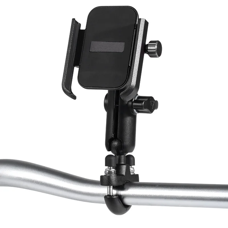 Uchwyt na telefon motocyklowy do roweru, obrotowy 360°, regulowany uchwyt na kierownicę motocykla, rowerowy uchwyt na telefon komórkowy, stojak na GPS. — zdjęcie produktu 2