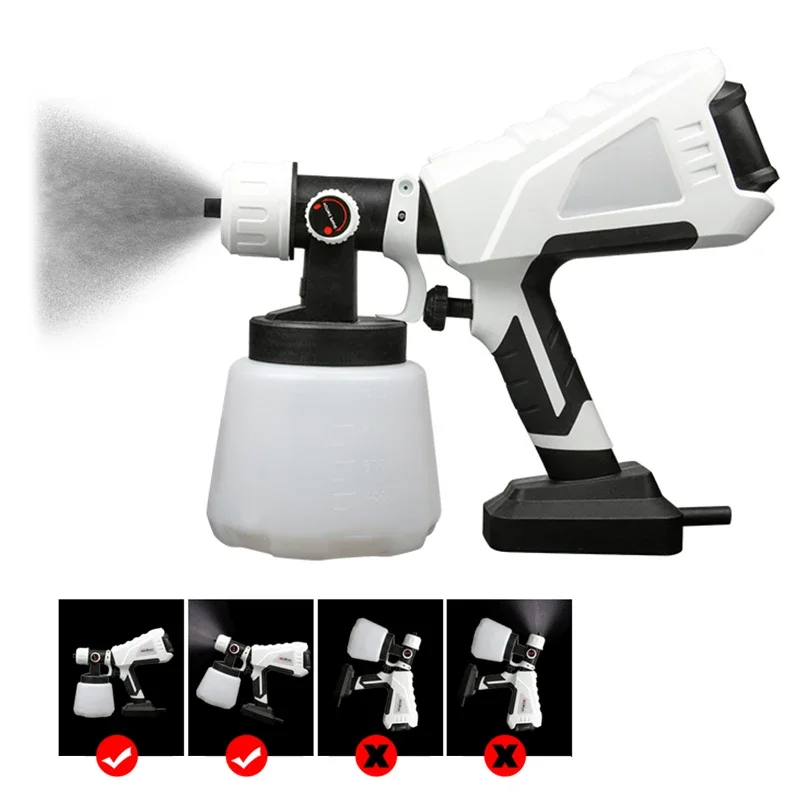 

1000W 900ML Electric Paint Spray Gun High Power Electric Paint Sprayer Household Wall Airbrush Paint Tools