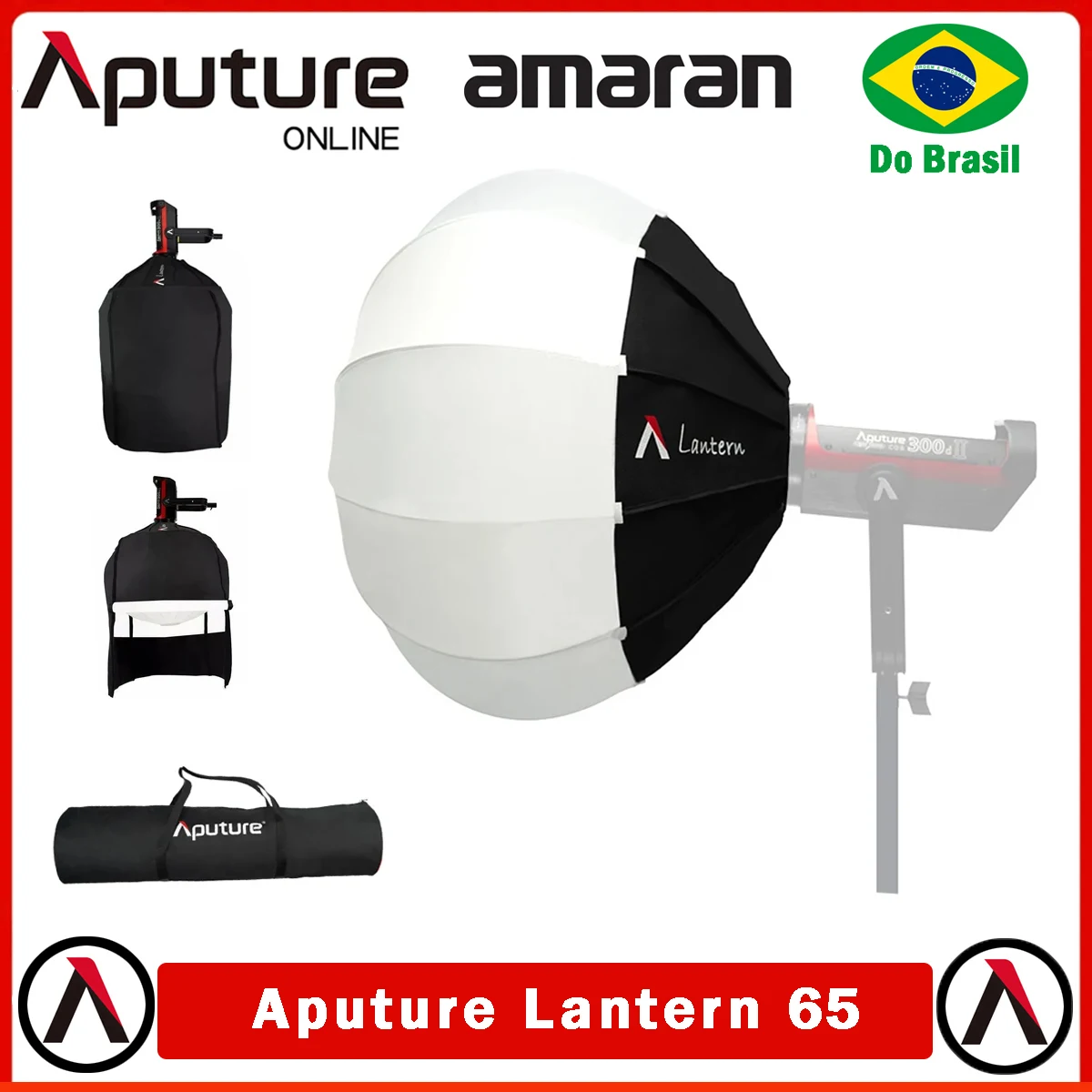 

Aputure Lantern Softbox 26 inch(65cm) Quick-Setup and Folding with Bowens Mount for Aputure 300D Mark II/120D/120D Mark II/300X