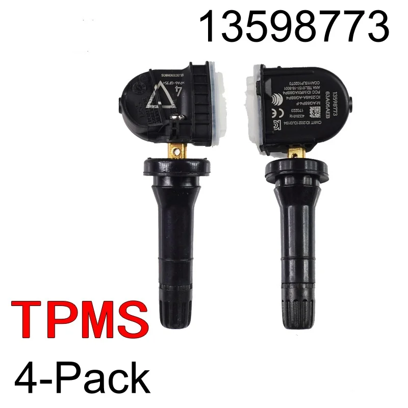 4PCS TPMS Tire Pressure Sensor 13598773 13516165 433MHz for Cadillac Chevrolet 2015-2019 OPEL MOKKA (J-A)  Car Parts