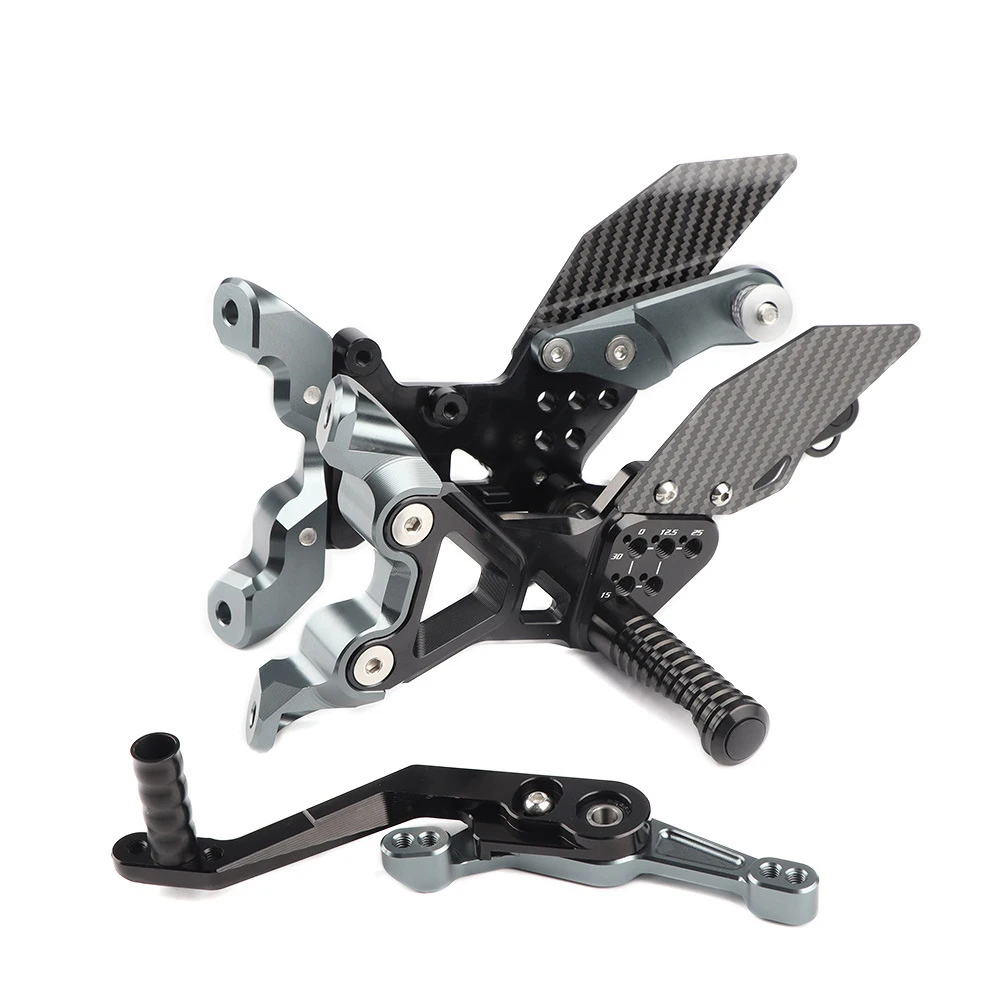 For BMW S1000RR 2019-2023 Footrest Carbon Fiber Adjustable Rear Sets Foot Pegs Rests Rearset Footpeg K67 Motorcycle Accessories