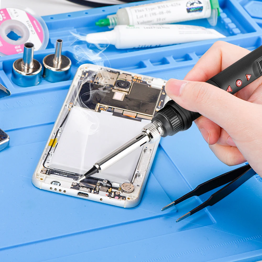 Imagem -04 - Jcd 908u Ferro de Solda Digital Grupo Lcd Welding Repair Tools Aquecedor Cerâmico Interruptor Temperatura Ajustável 80w 220v 110v