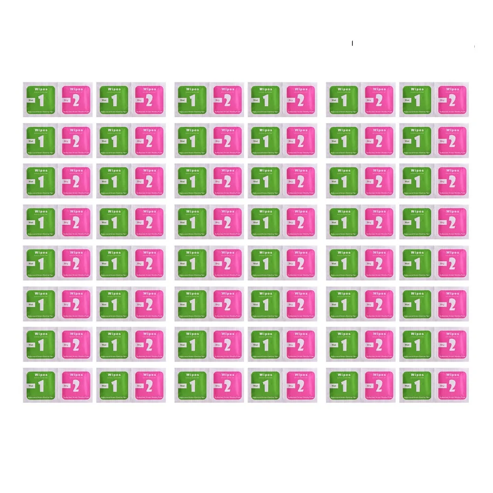 

200pcs Screen Cleaning Cloth Wet Dry Bag For Phones Laptops Tablets Lcd Glasses Optics Dust Oil Smudge Removal Reusable