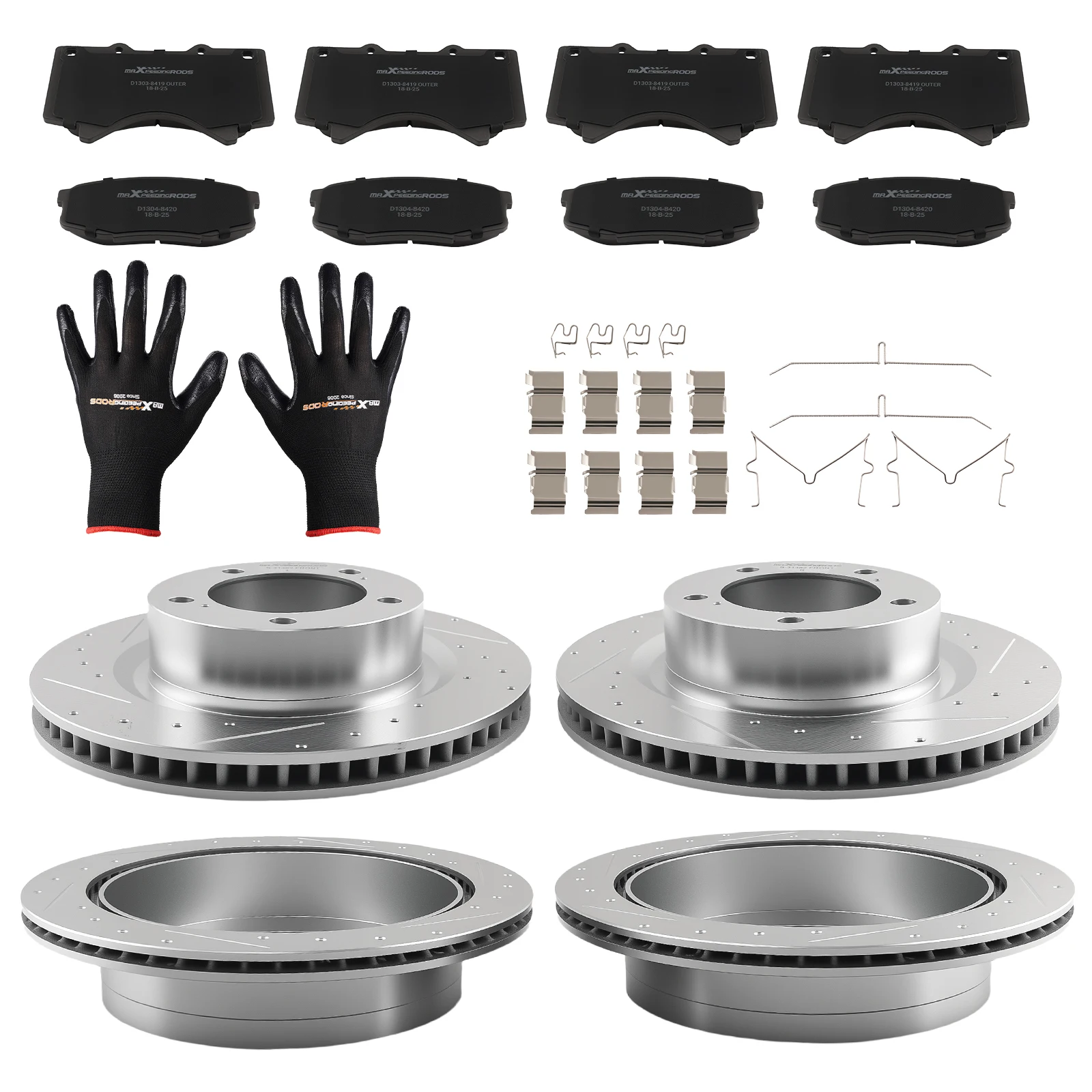 Rear Front Brake Rotors&Ceramic Pads for Lexus Lx570 2016-2021 S-31482 S-31483