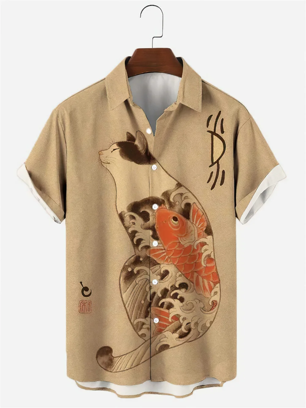 

Повседневная мужская одежда с принтом ort Sve irt, свободный крой, летний воротник, обычная, тонкая, молодежная, модная, повседневная одежда