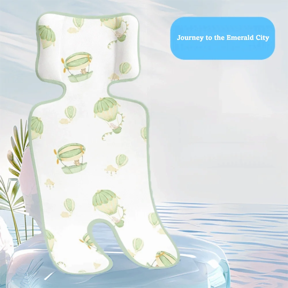 

Soft Ice Silk Baby Stroller Seat Cushion Breathable Anti-Slip Stroller Cooling Pad Washable Stroller Cooler Mat Baby Stroller