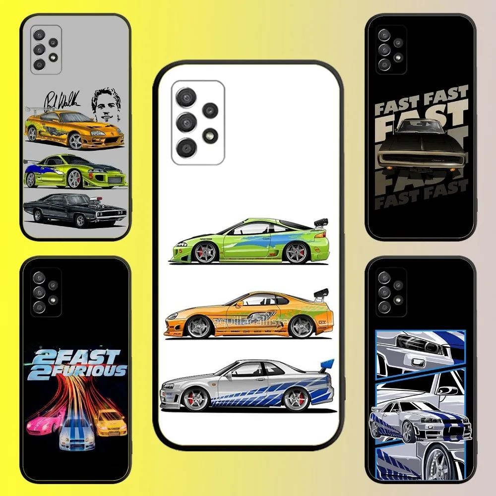 Cars of F-Fast and F-Furious Phone Case For Samsung Galaxy A13,A21s,A22,A31,A32,A52,A53,A71,A80,A91 Soft Black Shell