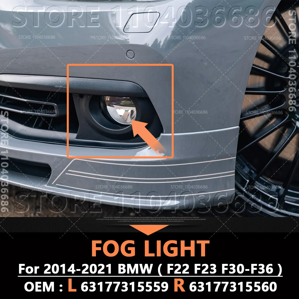 

Для BMW 230i 320i 328i 330i 340i 428i 430i 435i 440i M240i (F22 F23 F30-F36) 2014-2021 гг. Лампа противотуманной фары 63177315559 63177315560