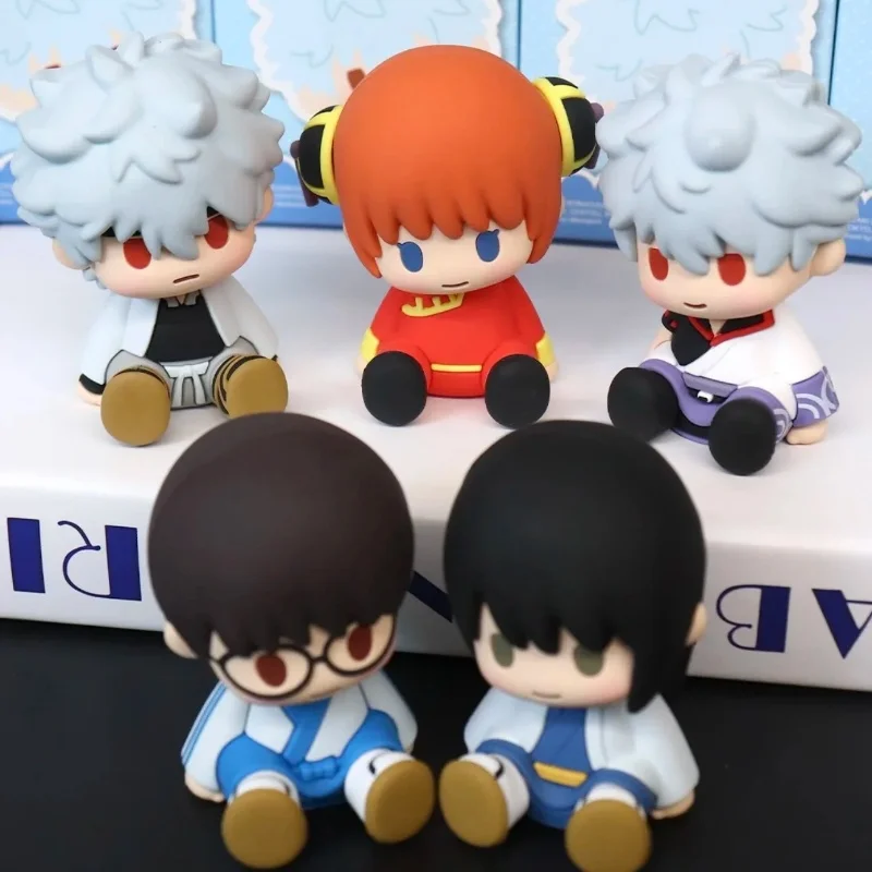 

POTEPOTTE-R Silver Soul Genuine Bandai Epoxy Toy Doll Blind Box Sitting Figure Creative Birthday Gift Trendy Collectible