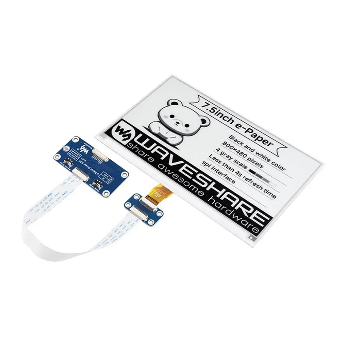 ^&*Summer sale-  7.5 Inch Display HAT 800x480 Black White E-Paper Screen for Nano RDK X3