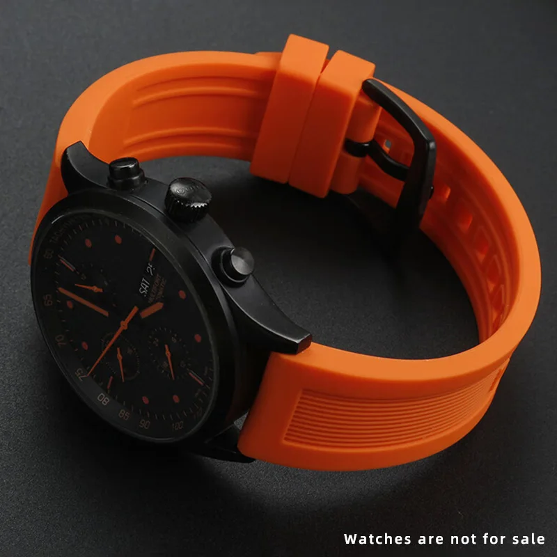 Suitable for Mido helmsman M038/M005 Orange rudder Nishitetsu suitable for Sao Orange BM8475 silicone watch strap 20mm 22mm