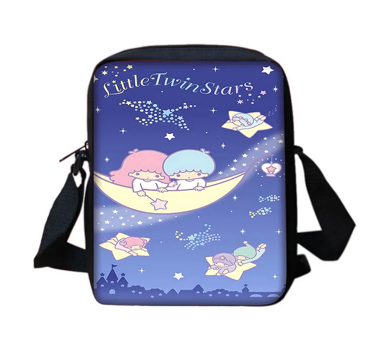 Little Twin Stars Boy Girls Printed Shoulder Messenger Bag Child Casual Handbag Men Women Phone Bag Shopping Bag