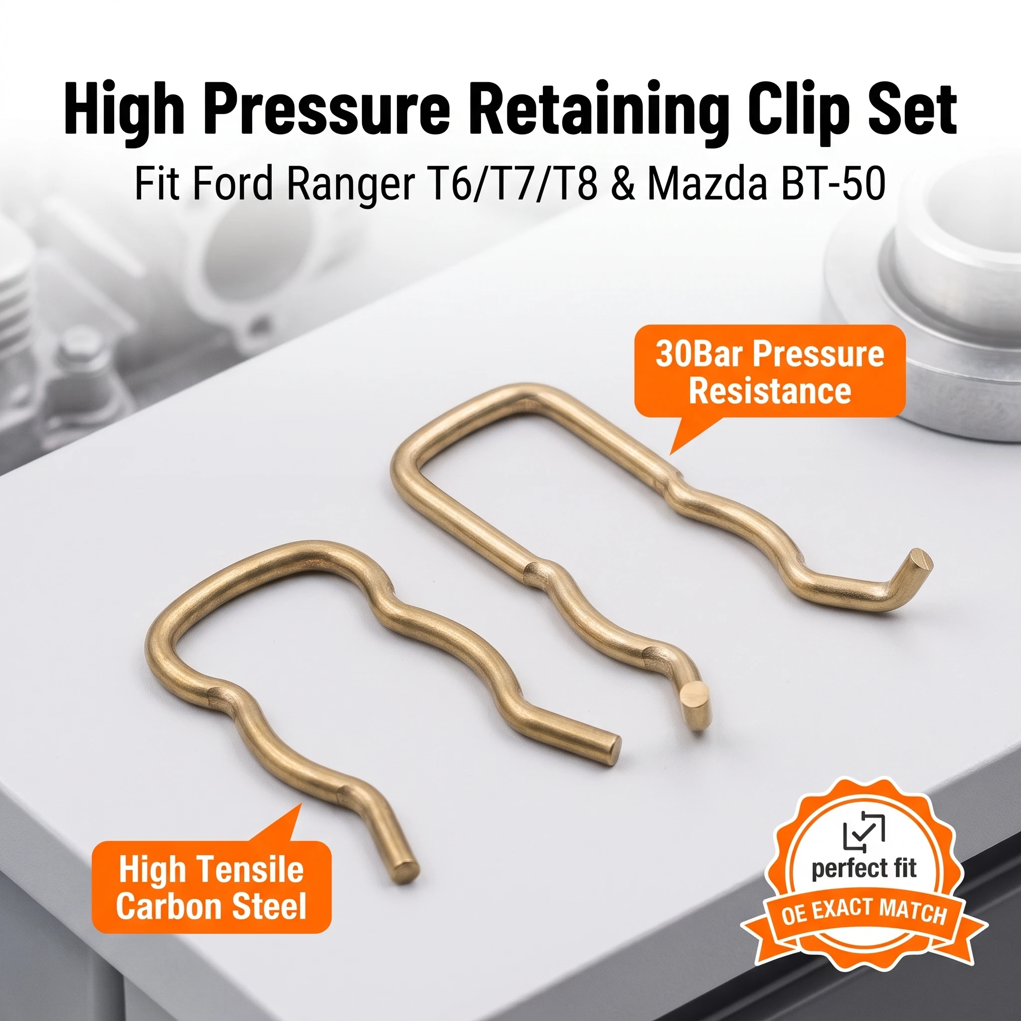 Clutch Pipe Retaining Clip AB39-7C560-AC Short & Long Spring for Ford Ranger T6 T7 T8 Everest Mazda BT-50 OE 2184405 AB397C560AC