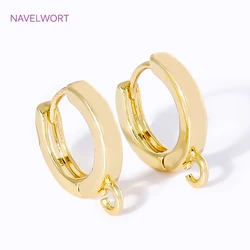 18K Gold Plated Brass Shvenzy Earwires Fasteners,Hoop Earring Clasps Accessories,For DIY Earring Making Findings Wholesale