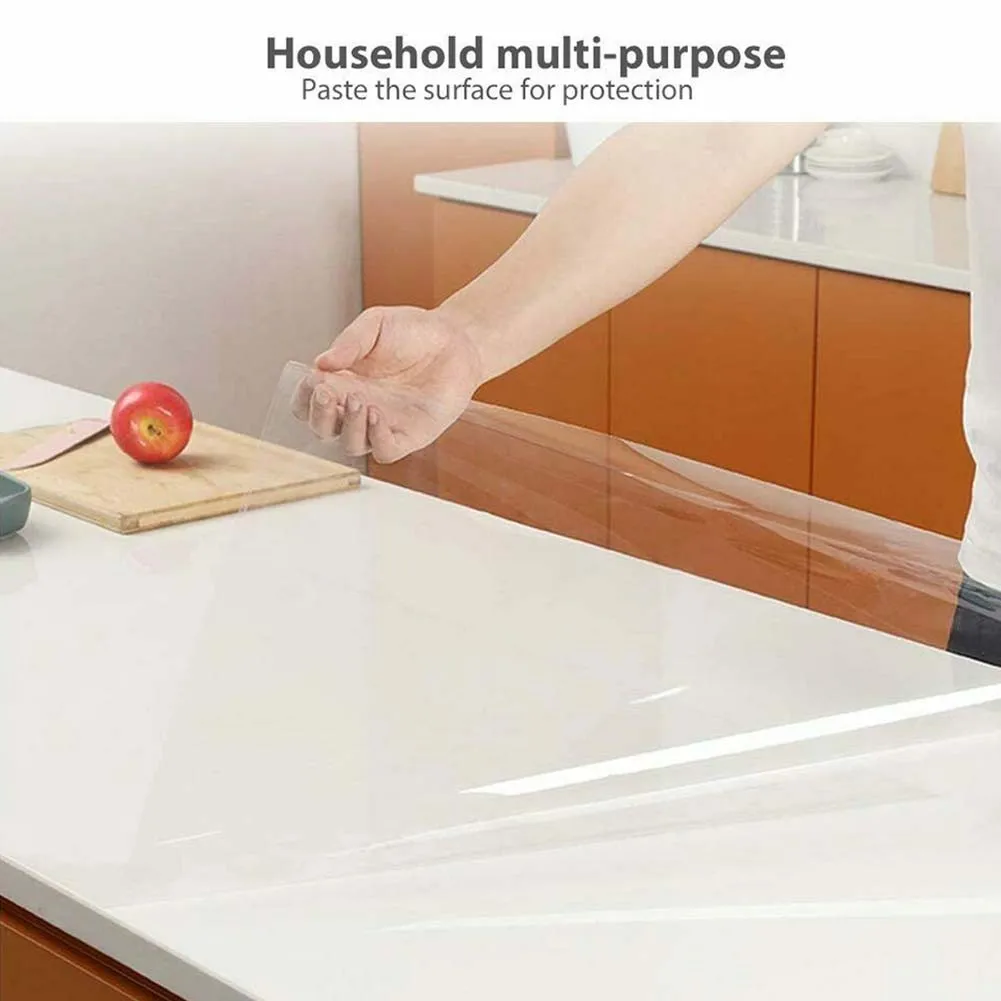 60*300cm Kitchen Oil Proof Wall Sticker Clear Self-Adhesive Film Covering Removable Protective Film Shelf Drawer Liner Decor