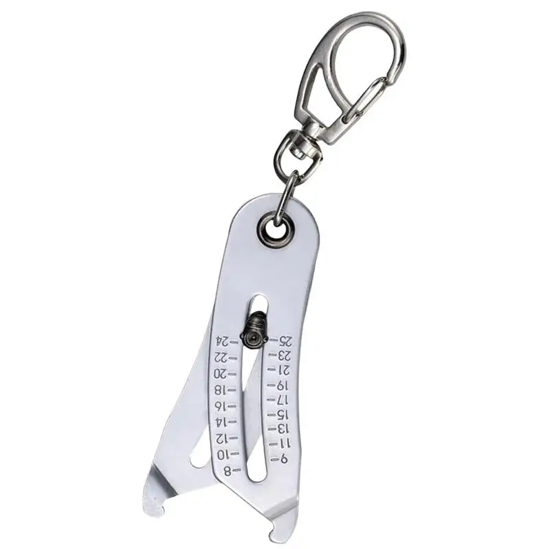 

Portable Thread Size Checker Identifier Gauges Thread Size Measuring Keychain Convenient Manual Measuring Identifier Bolt Size