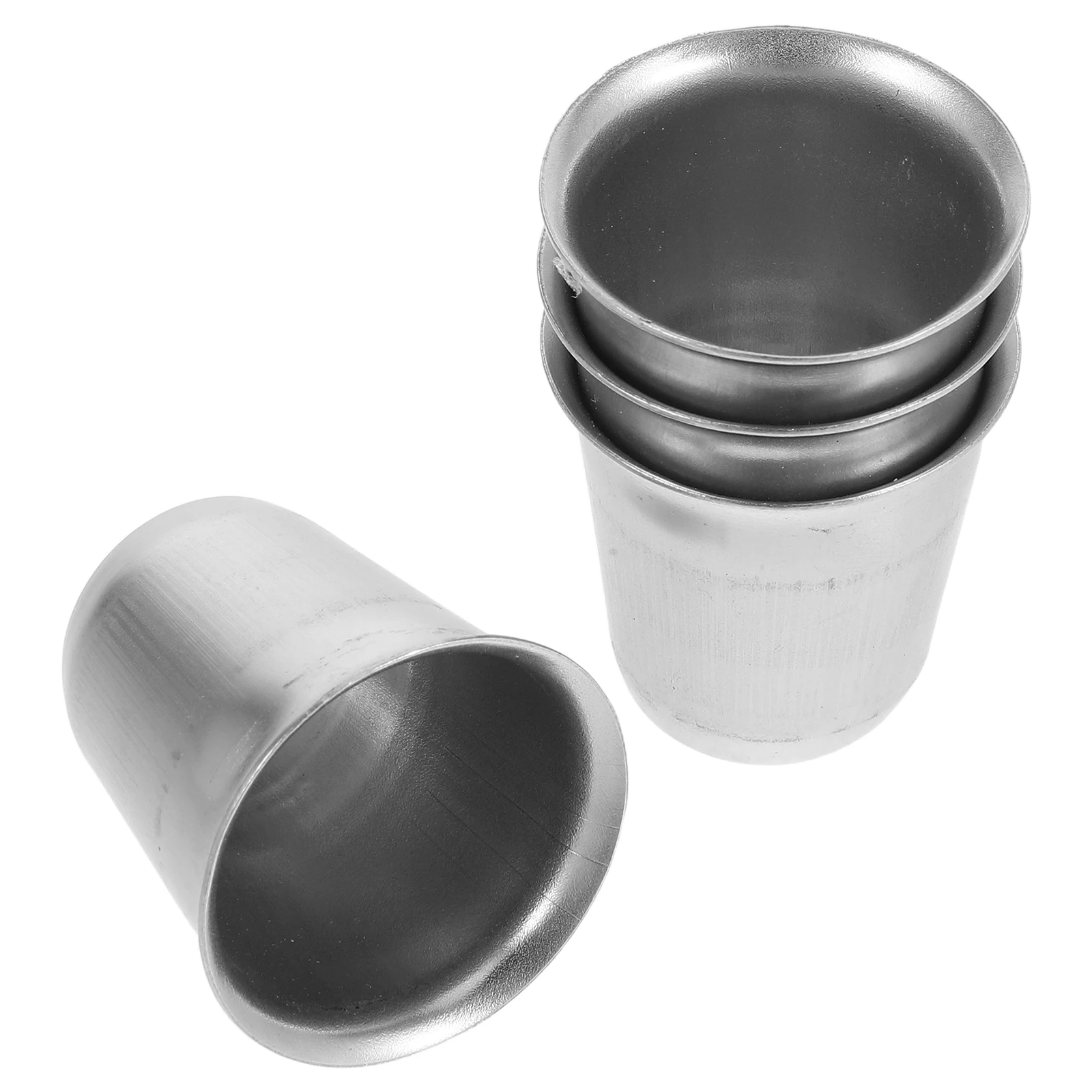 

4 Pcs Stainless Steel Communion Cup Decorated Wine Glass Metal Fancy Royal Chalice Goblet Ornamental Drinking Glasses