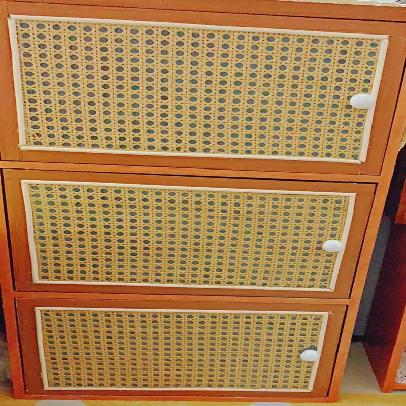 35/40/45/50cm Plastic Synthetic Rattan Cane Webbing Wicker Grid Roll Home Cabinet Chair Sofa Table Ceiling Repair Material Decor