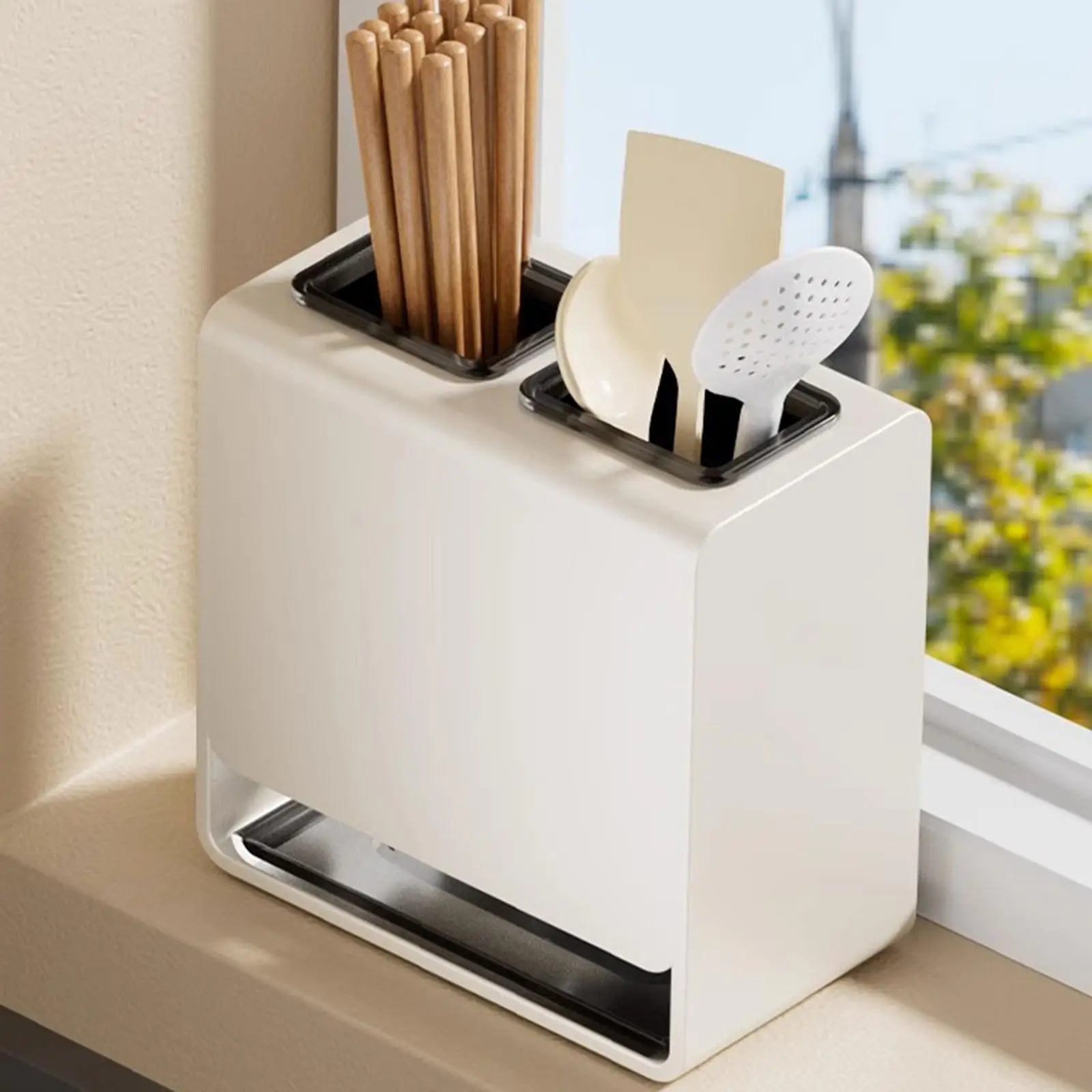 Knife Block Non Slip Multiple Slots Countertop Storage Rack Carbon Steel Knife Utensil Holder Drying Rack Knives Drain Stand