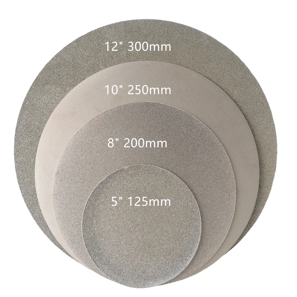 12” 300mm 80-2000# Large Size Diamond Coated Flat Lap Wheel Lapidary Polishing Grinding Disc