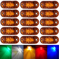 20/10PCS12V 24V LED Side Marker Lights Front Rear Clearance Indicator Lamp Truck Accessorie for Scania Trailer BUS Van Caravan