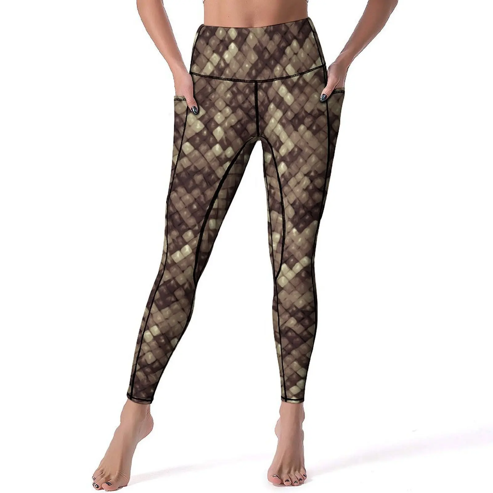 

Snakeskin Python Leggings Sexy Animal Print Push Up Yoga Pants Vintage Stretchy Leggins Female Printed Gym Sport Legging