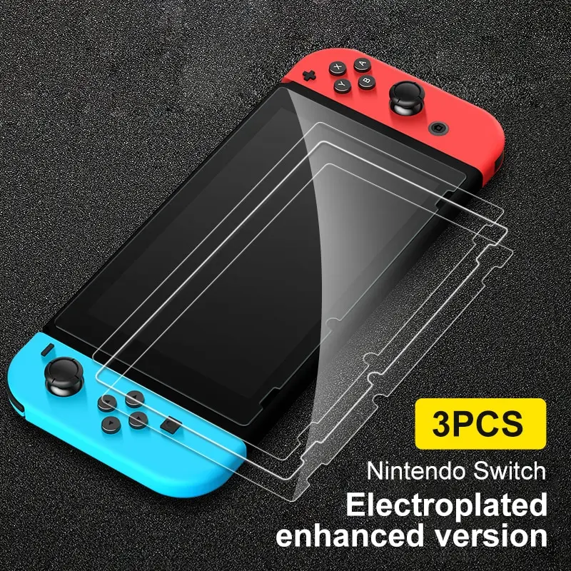 3/2/1PCS HD Premium Tempered Glass Screen Protector for Switch OLED/Switch/Lite Anti-Scratch Screen Protective Tempered Glass