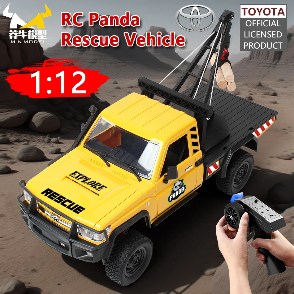 

MN MODEL MN82T 1/12 4WD RC Panda Car Rescue Vehicle All Terrain Climbing Truck Simulation Crane Pickup Rock Crawler Toy Adult