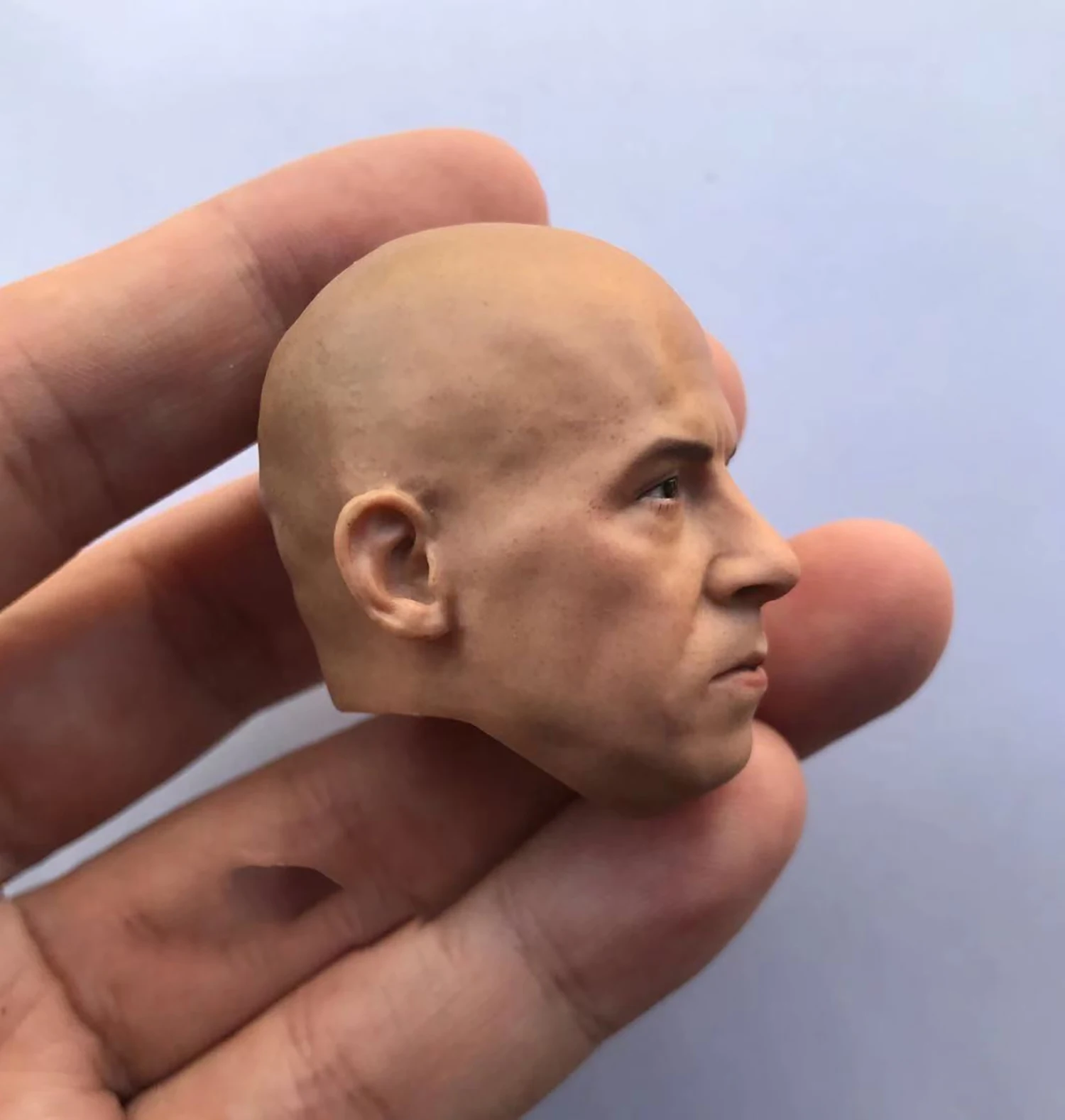 1/6 Racer Man Vin Diesel Male Head Model Carving Fit 12