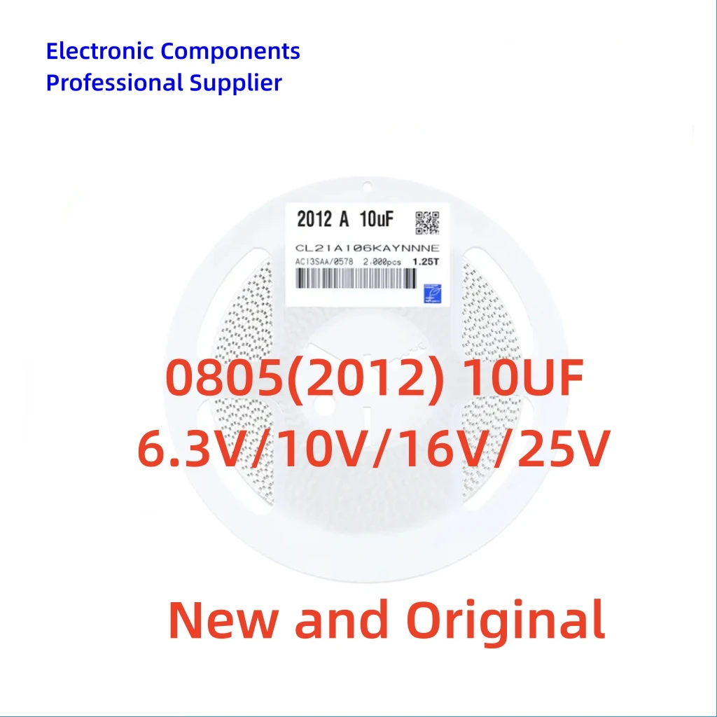 2000PCS/reel 0805 SMD Chip Capacitor 25V 10UF 106K 10V 16V 10 X5R CL21A106KAYNNNE CL21A106KQ CL21A106KB CL21A106KO CL21A106KP