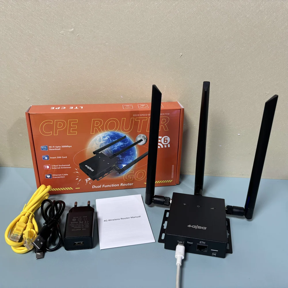 4G WIFI Router with Sim Card Slot External Antennas removed LTE CPE Hotspot Type-C ED121