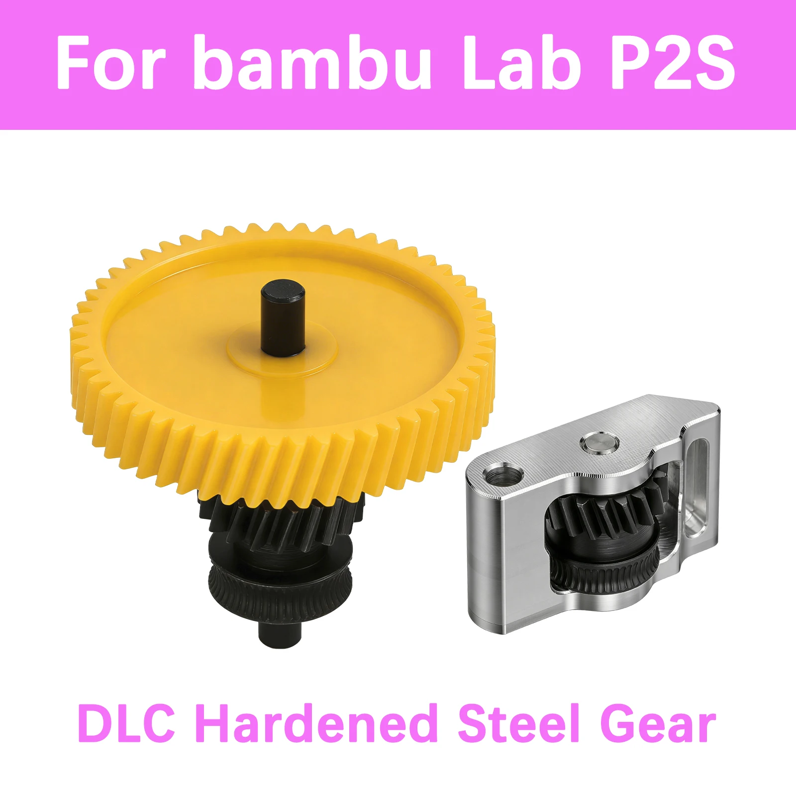 

Upgrade Gears For Bambu Lab P2S Integrated Extruder Gear Kit DLC Hardened Steel Gear For Bambulab P2S 3D Printer Parts