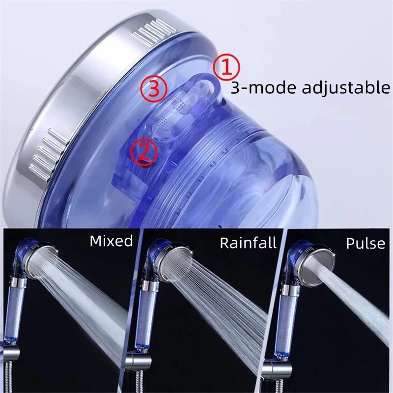 High pressure shower head bathroom accessories Shower showerhead bathroom products rain shower head spa filter shower fittings