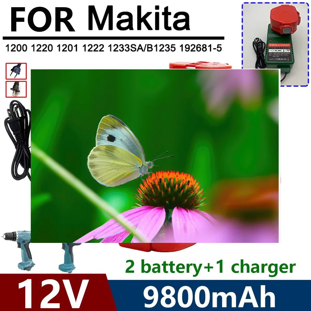 

Rechargeable for Makita Akku 12V PA12 1200 1220 1222 1234 1235 6270D 6271D 8434D Power Tool 6317D 8270D batteries 9800mAh