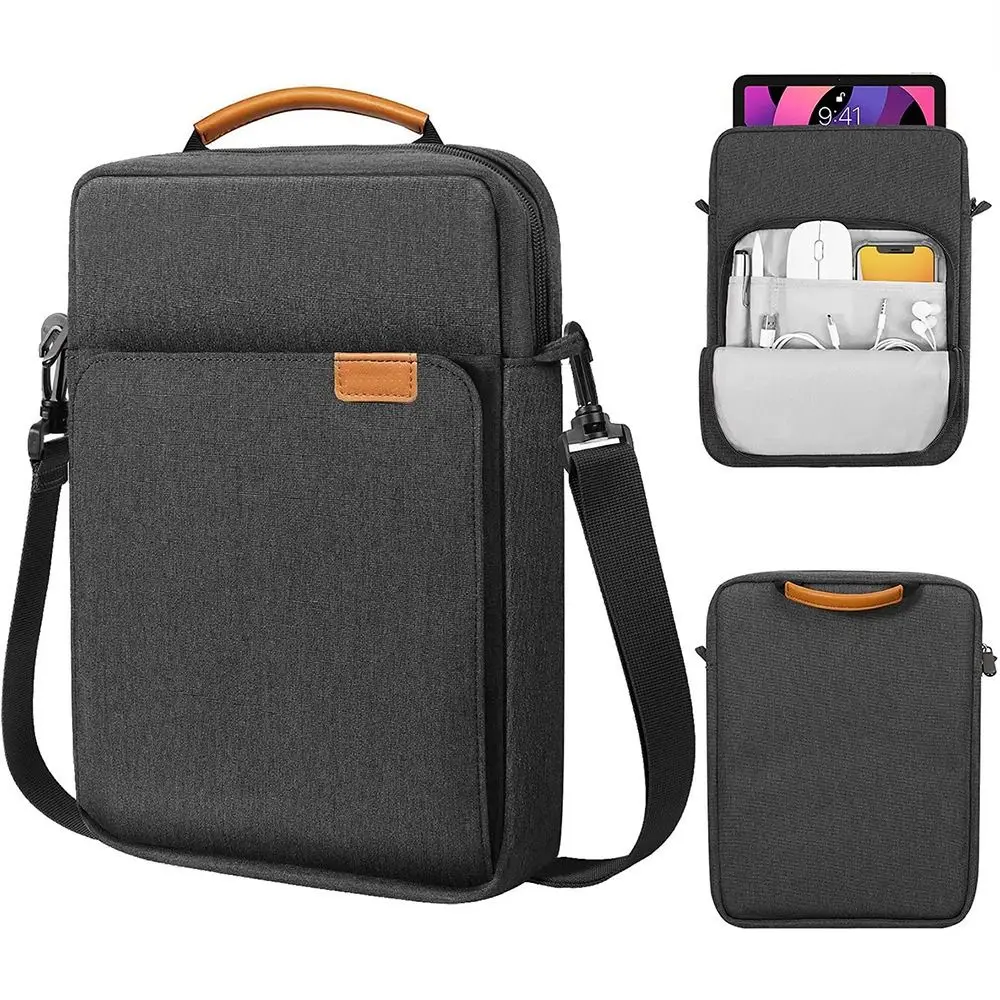 9/11/13.3 inch Tablet Sleeve Case Concealed Hand Strap Wear-resistant Carrying Bag Shockproof Universal Protective Cover
