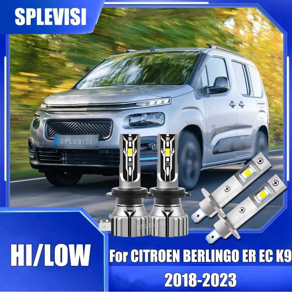 

All-Season Weatherproof 12V H1 H7 LED Headlights High Low Beam For CITROEN BERLINGO ER EC K9 2018 2019 2020 2021 2022 2023