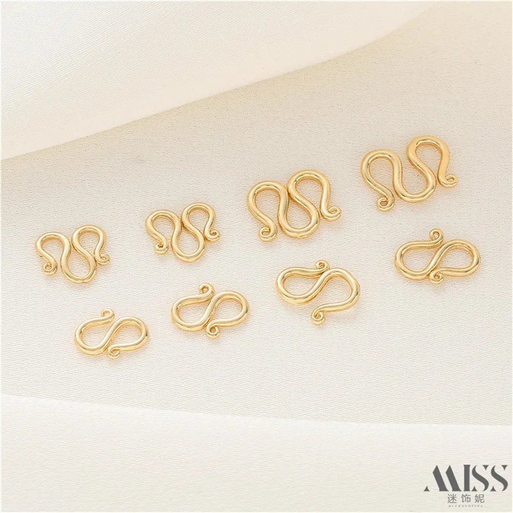 

14K Gold Color S Buckle M Buckle Connection Buckle Bracelet Necklace Buckle Closure Buckle DIY Handmade Jewelry Accessories