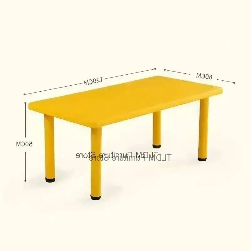 Kindergarten Kids Table and Chair Set Early Education Plastic Rectangular Desk Children's New Home Eating Learning Writing Table