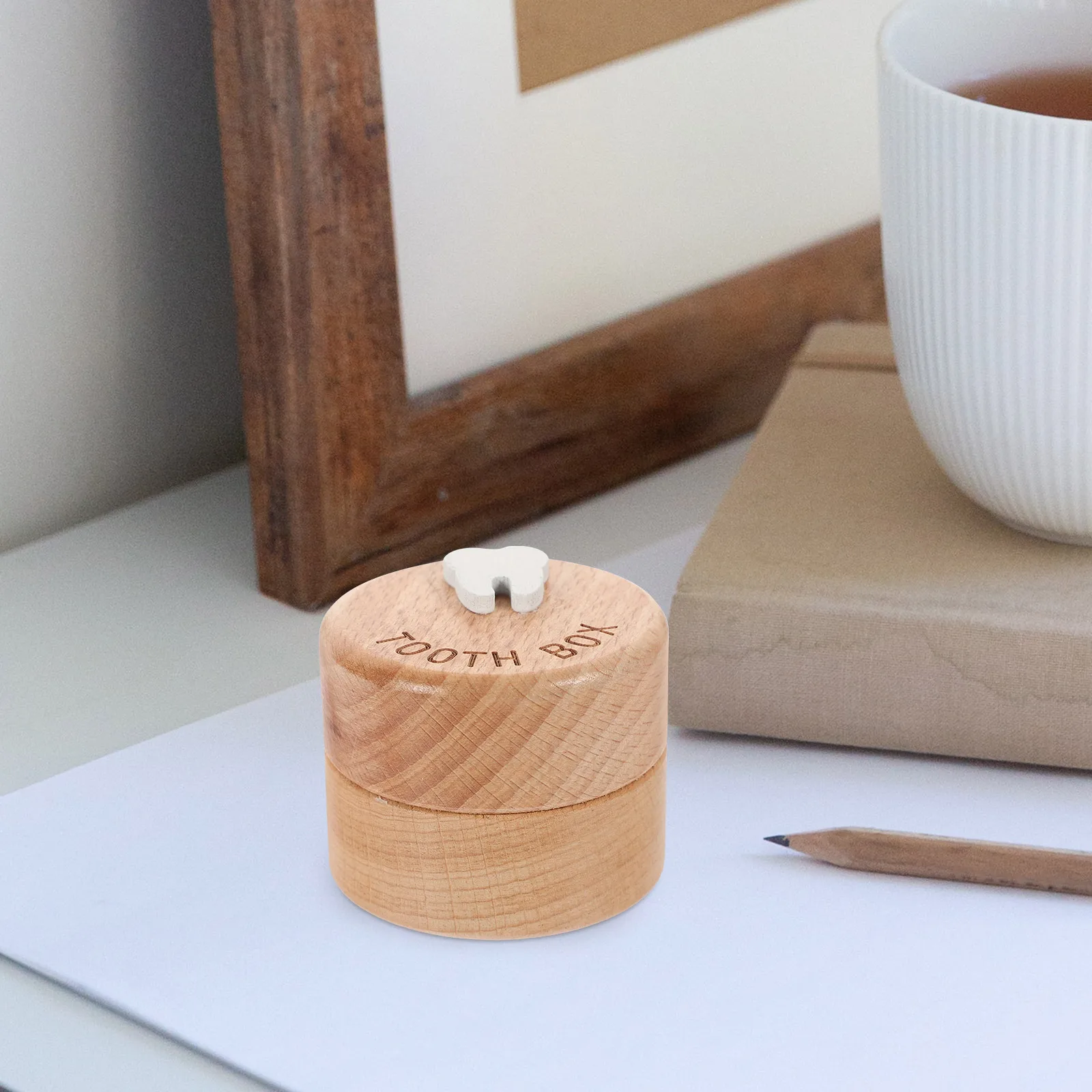 

Wooden Baby Tooth Souvenir Children Container First Collection Organizer Keepsake Holder Kids Case Storage Portable